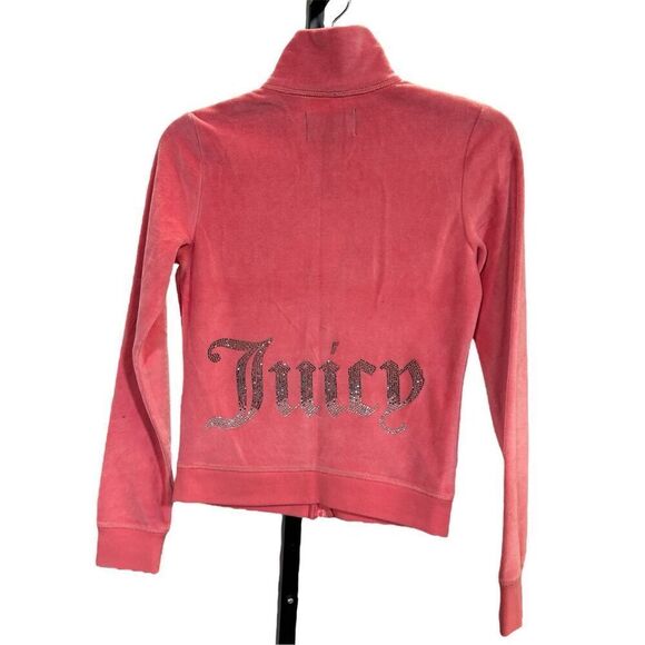 New Juicy Couture Ombre Rhinestone Logo Velour Tracksuit Jacket XS - Picture 2 of 10